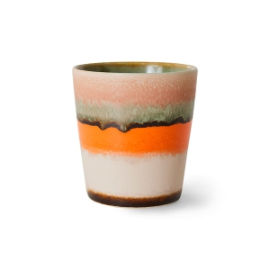 HK LIVING Kubek ceramiczny 70's BURST