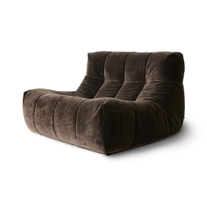 HK LIVING fotel LAZY ROYAL VELVET ESPRESSO