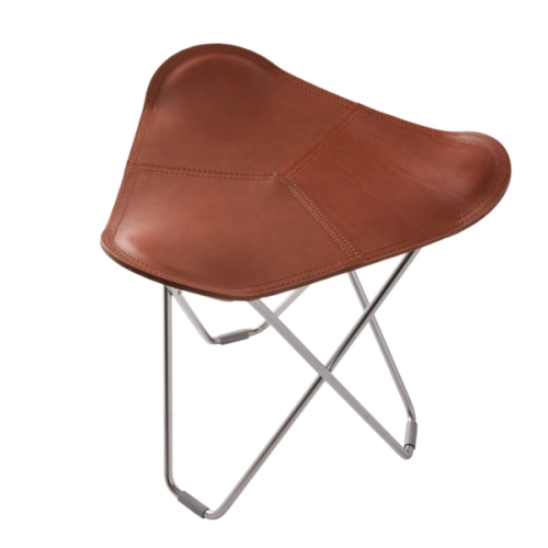 CUERO DESIGN stołek PAMPA FLYING GOOSE montana / chromowana baza