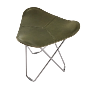 CUERO DESIGN stołek PAMPA FLYING GOOSE grass green / chromowana baza