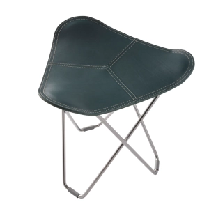 CUERO DESIGN stołek PAMPA FLYING GOOSE ocean blue / chromowana baza