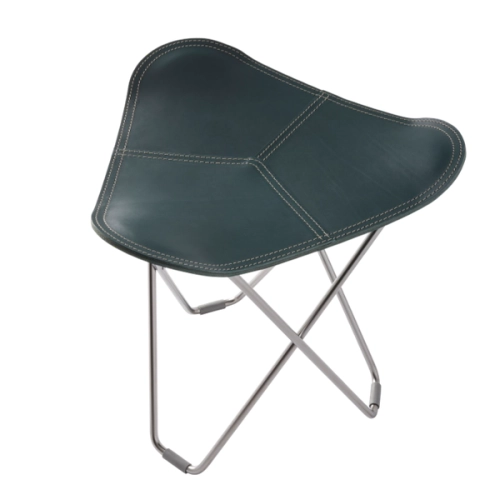 CUERO DESIGN stołek PAMPA FLYING GOOSE ocean blue / chromowana baza
