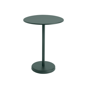 MUUTO stół ogrodowy barowy okrągły LINEAR STEEL h95 ciemnozielony