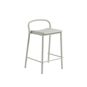 MUUTO krzesło barowe ogrodowe LINEAR STEEL 65cm szare