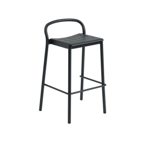 MUUTO krzesło barowe ogrodowe LINEAR STEEL 75cm czarne