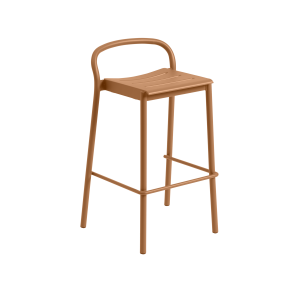 MUUTO krzesło barowe ogrodowe LINEAR STEEL 75cm pomarańczowe