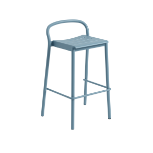 MUUTO krzesło barowe ogrodowe LINEAR STEEL 75cm bladoniebieskie