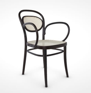 TON fotel 20 z plecionką rattanową