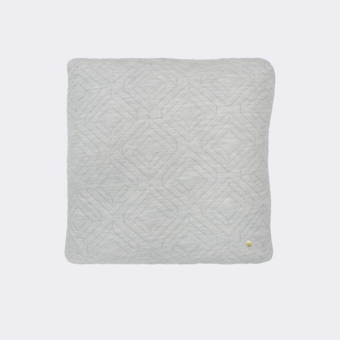 Ferm Living poduszka Quilt jasnoszara