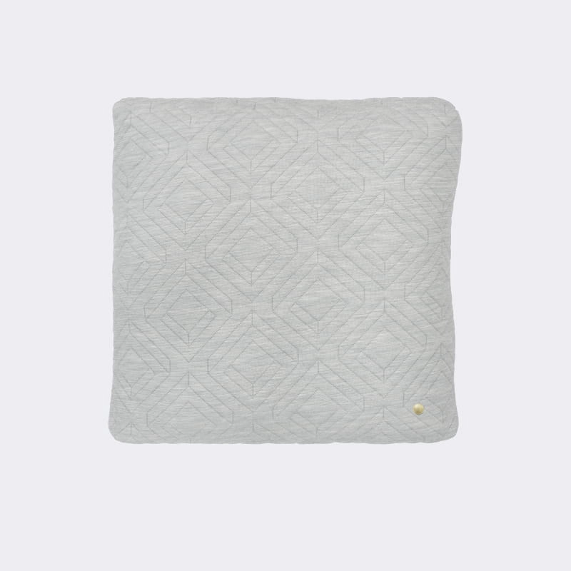 Ferm Living poduszka Quilt jasnoszara
