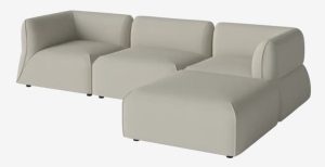 BOLIA sofa 3-osobowa z pufem ARKE prawa
