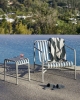 Palissade Lounge Chair low sky grey_Palissade Stool sky grey_Frotte Stripe dark green.jpg