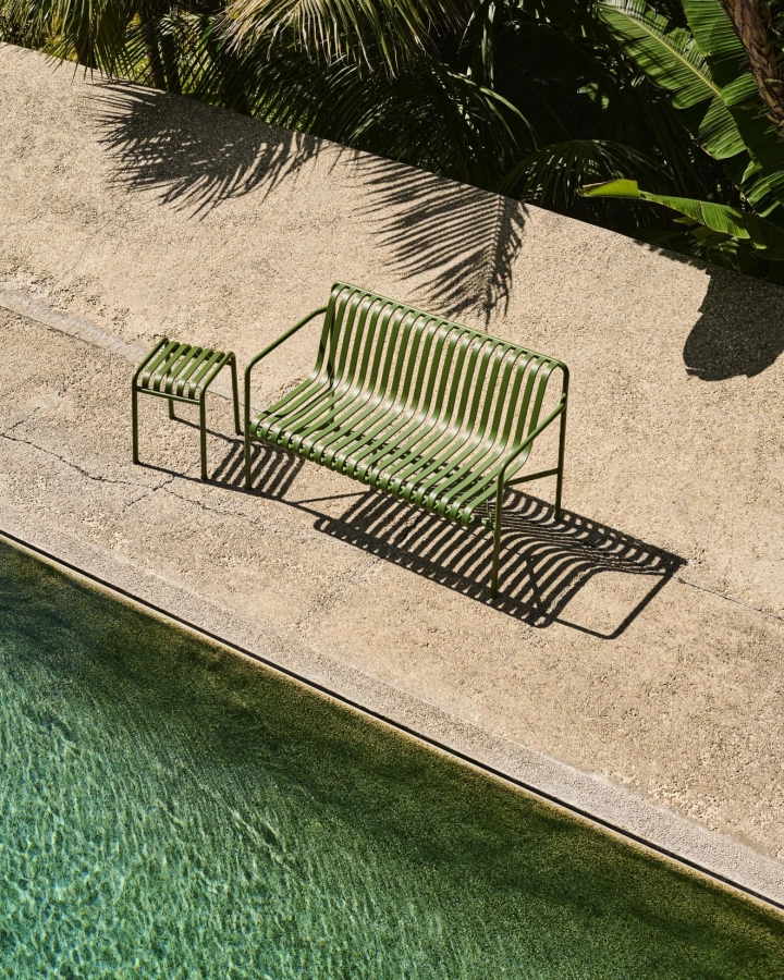 Palissade Dining Bench Armrest olive_Palissade Stool olive.jpg