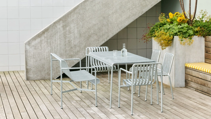 Palissade Dining Bench Armrest hot galvanised_Palissade Table hot galvanised_Palissade Chair hot galvanised 01.jpg