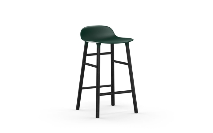 NORMANN COPENHAGEN krzesło barowe FORM WOOD czarne/zielone