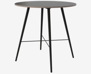 BOLIA stół barowy BEAVER Ø110 czarny laminat / czarne nogi