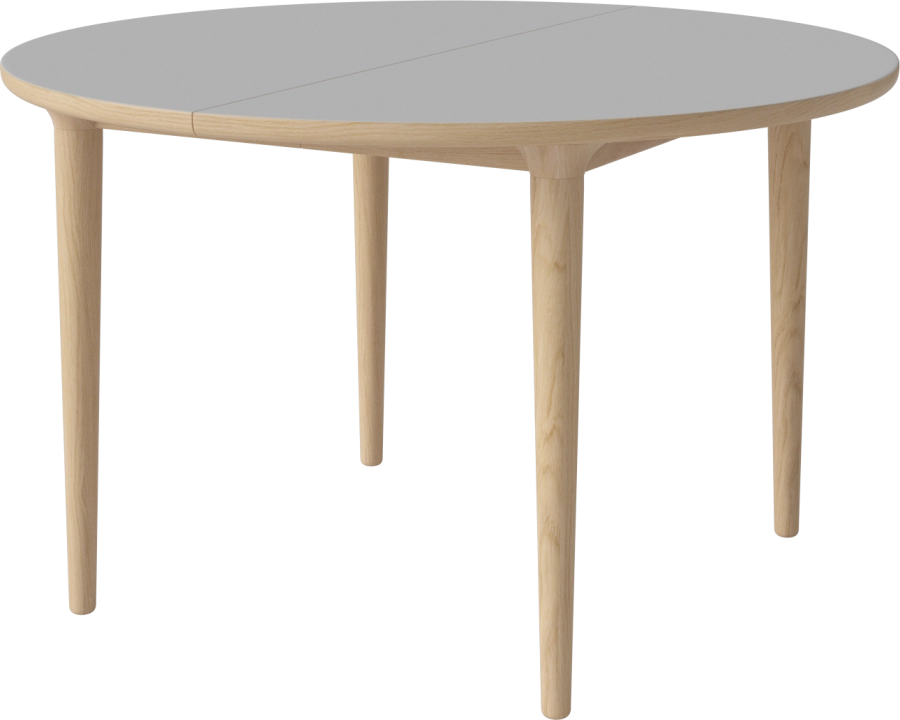 Yacht Dining table Round-Top_Light Grey Fenix laminate_White pigmented oiled oak Solid_Conical legs_TSCA 03-096-07_00008_angle.png
