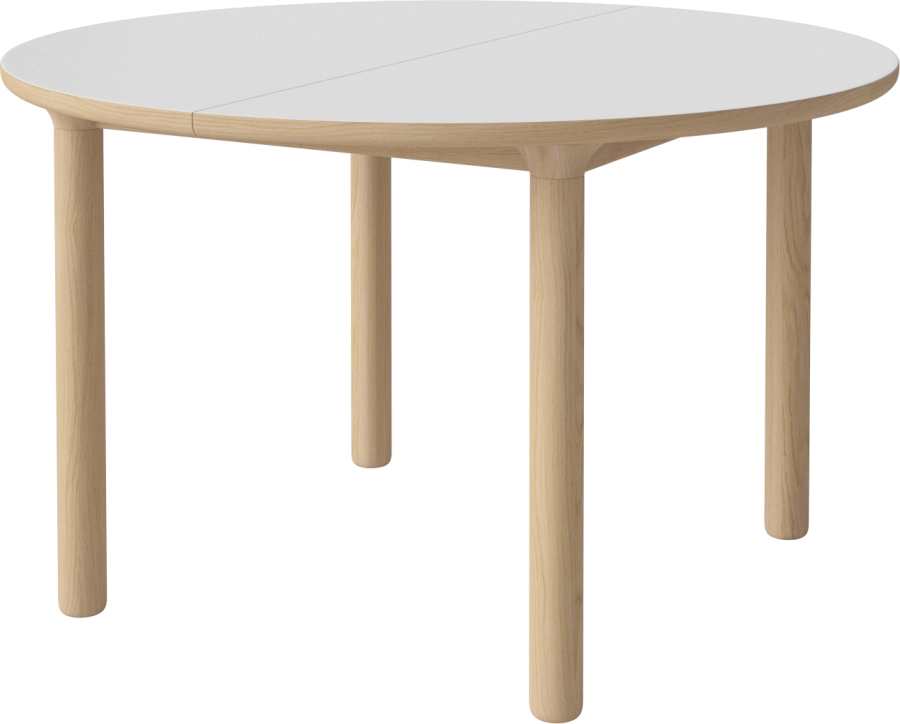 Yacht Dining table Round-Top_White laminate_White pigmented oiled oak Solid_Round legs_TSCA 03-096-07_10556451_angle.png