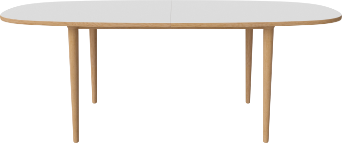 Yacht Dining Table 210 cm - Top_White laminate_Oiled oak_Conical legs_TSCA 03-096-06_10556442.png