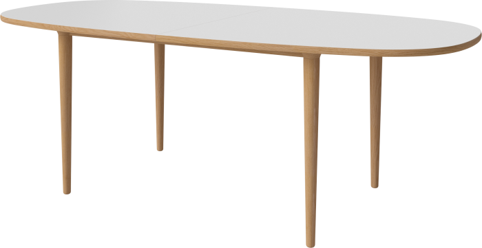 Yacht Dining Table 210 cm - Top_White laminate_Oiled oak_Conical legs_TSCA 03-096-06_10556442_angle.png