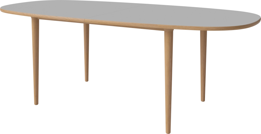 Yacht Dining Table 210 cm - Top_Light Grey Fenix laminate_Oiled oak_Conical legs_TSCA 03-096-06_00007_angle.png