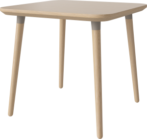 BOLIA stół SEED 80 x 80 dąb bielony / mocca wsporniki