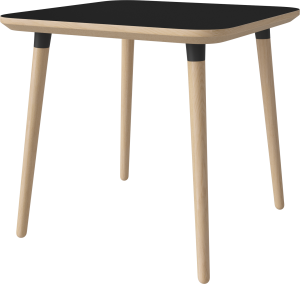 BOLIA stół SEED 80 x 80 czarny laminat / czarne wsporniki
