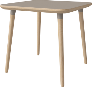 BOLIA stół SEED 80 x 80 szarobrązowy laminat / mocca wsporniki