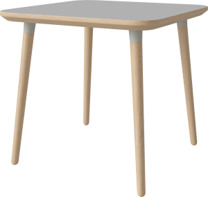 BOLIA stół SEED 80 x 80 jasnoszary laminat / szare wsporniki
