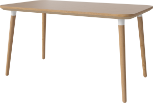 BOLIA stół SEED 140 x 80 dąb naturalny / białe wsporniki