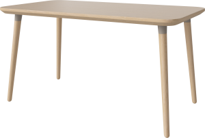 BOLIA stół SEED 140 x 80 dąb bielony / mocca wsporniki