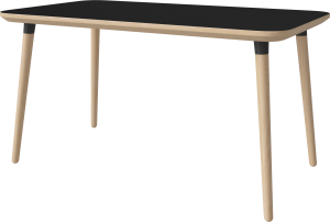 BOLIA stół SEED 140 x 80 czarny laminat / czarne wsporniki