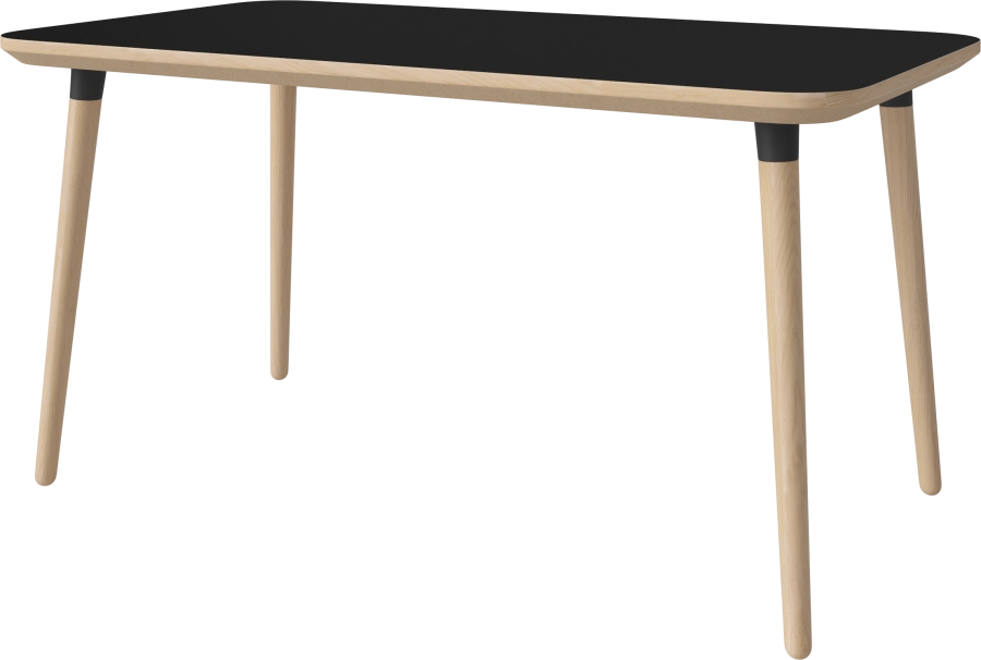Seed Dining Table 140 x 80 cm H73 cm_Black Fenix laminate_White pigmented oiled oak_Black leg brackets 03-327-10_00009_angle.png