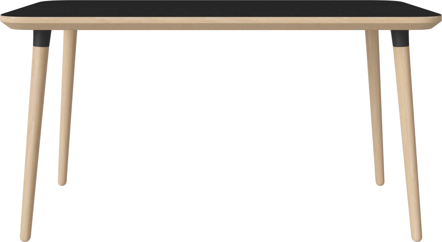 Seed Dining Table 140 x 80 cm H73 cm_Black Fenix laminate_White pigmented oiled oak_Black leg brackets 03-327-10_00009.png