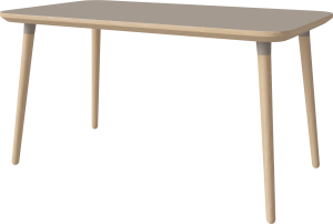 BOLIA stół SEED 140 x 80 szarobrązowy laminat / mocca wsporniki