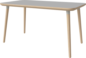 BOLIA stół SEED 140 x 80 jasnoszary laminat / szare wsporniki