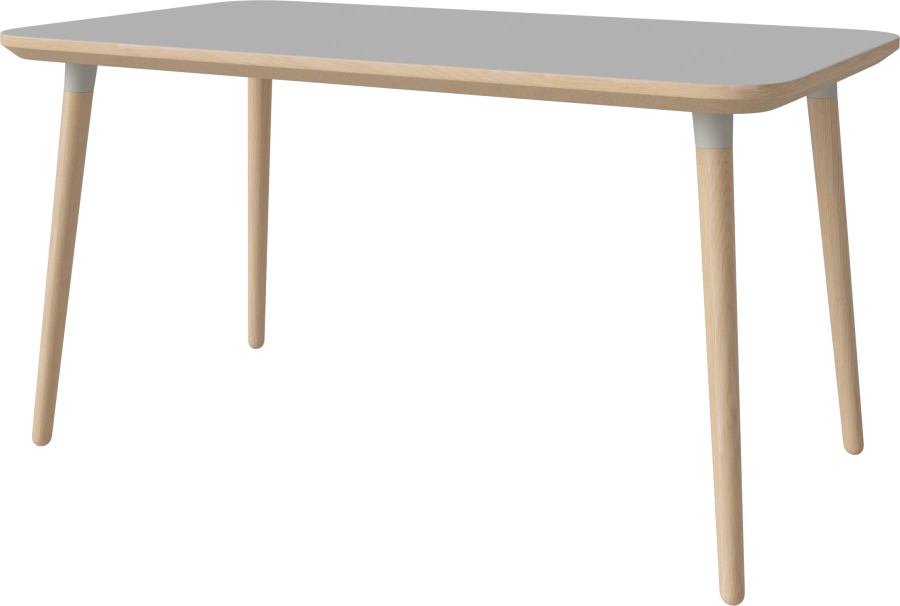 Seed Dining Table 140 x 80 cm H73 cm_Light Grey Fenix laminate_White pigmented oiled oak_Grey leg brackets 03-327-10_00011_angle.png