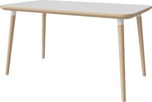 BOLIA stół SEED 140 x 80 biały laminat / białe wsporniki