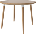 Seed Dining Table Ø100 cm H73 cm_Lacquered oak_Oiled oak_White leg brackets 03-327-01_00002_angle.png
