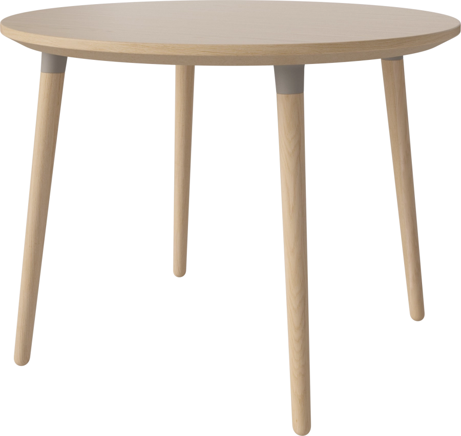 Seed Dining Table Ø100 cm H73 cm_White pigmented lacquered oak_White pigmented oiled oak_Mocca leg brackets 03-327-01_00008_angle.png
