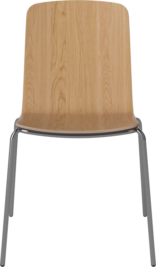 Palm Veneered Dining Chair with Metal Legs_Chrome plated steel_Oiled oak Veneer 02-092-45_1838645.png