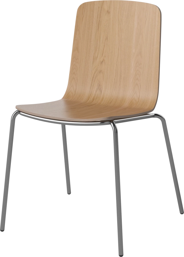 Palm Veneered Dining Chair with Metal Legs_Chrome plated steel_Oiled oak Veneer 02-092-45_1838645_angle.png