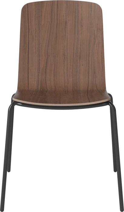 Palm Veneered Dining Chair with Metal Legs_Black lacquered steel_Oiled walnut Veneer 02-092-45_15408368.png