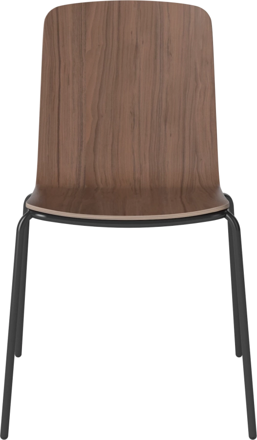 Palm Veneered Dining Chair with Metal Legs_Black lacquered steel_Oiled walnut Veneer 02-092-45_15408368.png