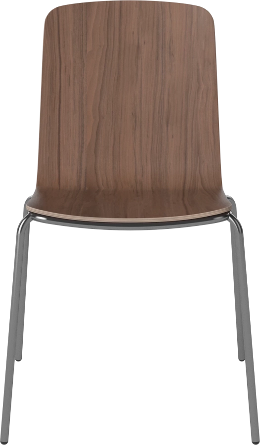 Palm Veneered Dining Chair with Metal Legs_Chrome plated steel_Oiled walnut Veneer 02-092-45_1838654.png