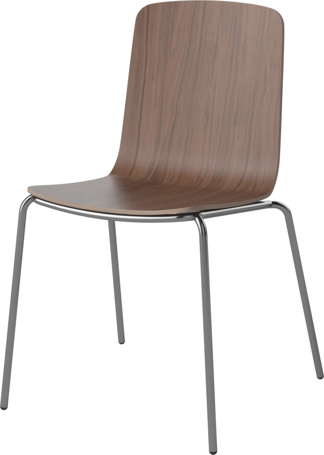 Palm Veneered Dining Chair with Metal Legs_Chrome plated steel_Oiled walnut Veneer 02-092-45_1838654_angle.png