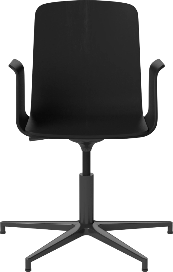 Palm Veneered Office Chair with Armrests and Gliders_Black lacquered steel_Black lacquered oak 02-092-49_15408366.png