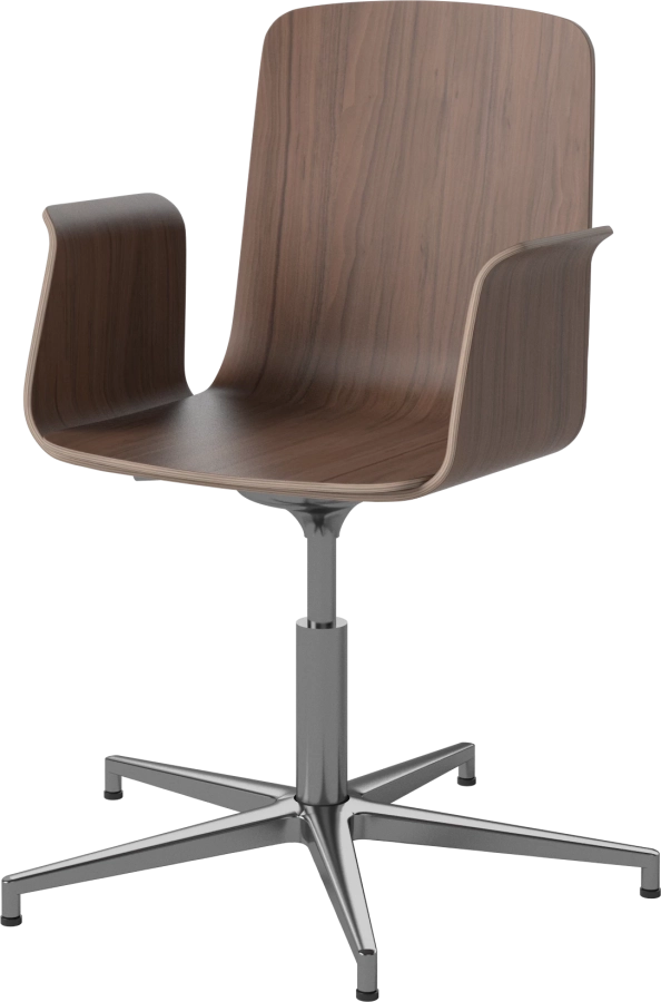 Palm Veneered Office Chair with Armrests and Gliders_Chrome plated steel_Oiled walnut 02-092-49_1838654_angle.png