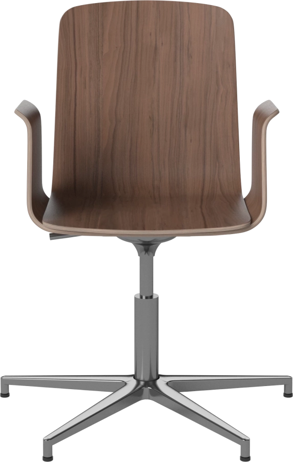 Palm Veneered Office Chair with Armrests and Gliders_Chrome plated steel_Oiled walnut 02-092-49_1838654.png