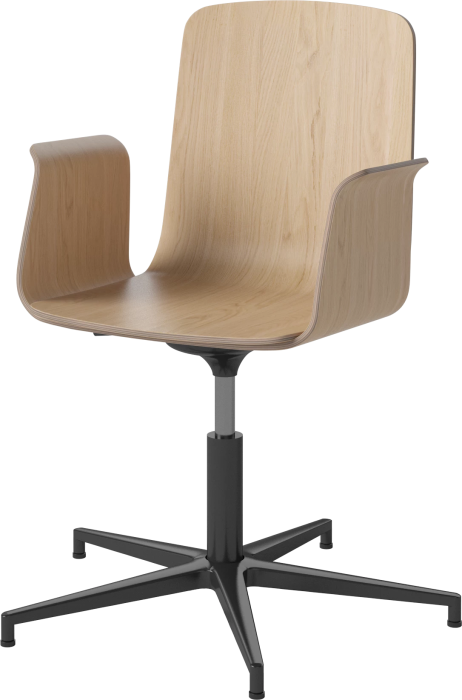 Palm Veneered Office Chair with Armrests and Gliders_Black lacquered steel_White pigmented oiled oak 02-092-49_15408369_angle.png
